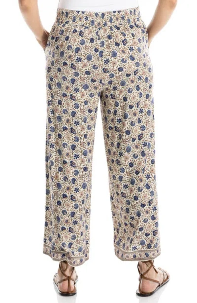Max Studio Wide Leg Pull-on Crop Pants In Multi