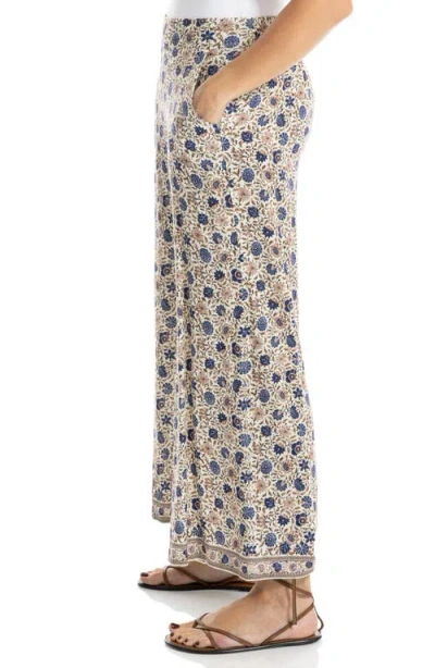 Max Studio Wide Leg Pull-on Crop Pants In Multi