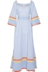 GÜL HÜRGEL Fringed printed cotton and linen-blend maxi dress