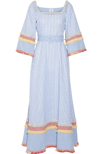 Gül Hürgel Fringed Printed Cotton And Linen-blend Maxi Dress