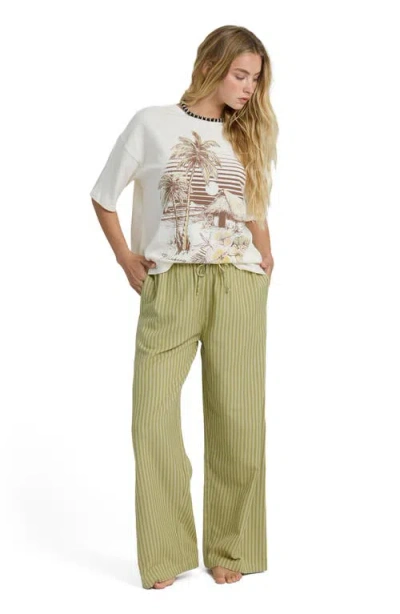 Billabong Another Wave Drawstring Cotton Blend Pant In Cedar