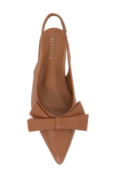 Berness Cinnamon Bow Slingback Flat In Brown