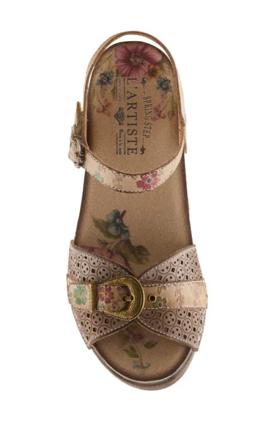L'artiste By Spring Step Upperbuck Sandal In Multi