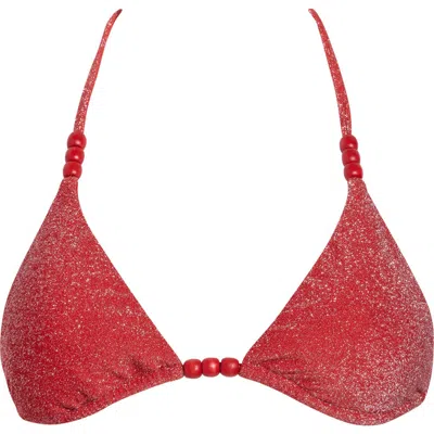 Dippin Daisys Bali Triangle Bikini Top In Red