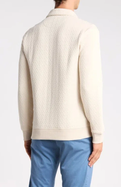 Original Penguin Quilted Quarter-snap Pullover In White