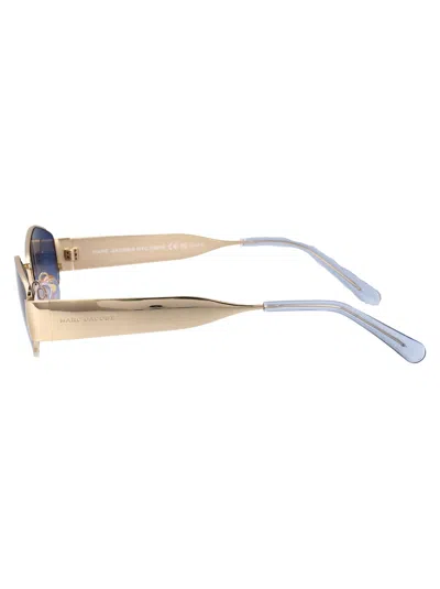 Marc Jacobs Geometric Frame Sunglasses In Gold
