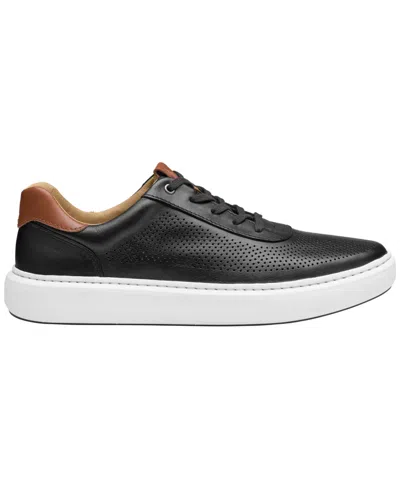 Johnston & Murphy Anders Perforated Sneaker In Black