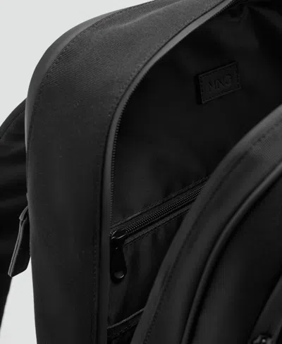 Mango Men's Pockets Multi-functional Backpack In Black