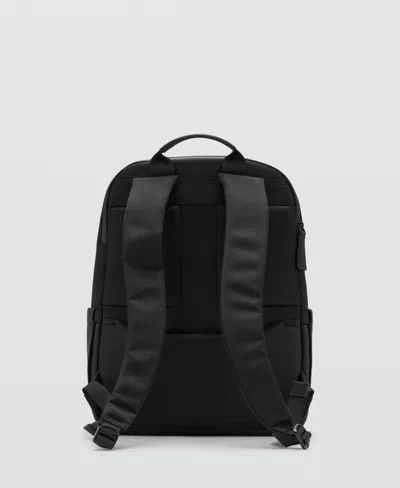 Mango Men's Pockets Multi-functional Backpack In Black