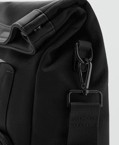 Mango Men's Black Multi-purpose Backpack In Black