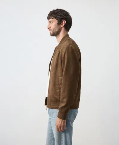 Mango Suede-effect Bomber Jacket In Brown