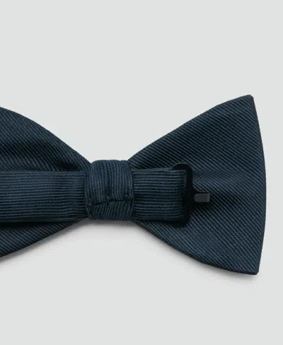 Mango Men's Microstructure Classic Bow Tie In Navy