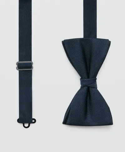 Mango Men's Microstructure Classic Bow Tie In Navy