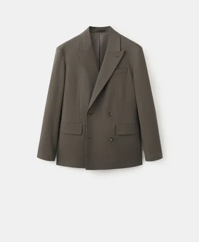 Mango Boston Regular-fit Double-breasted Suit Blazer In Yellow