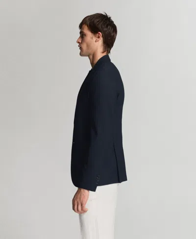 Mango Slim-fit Jacket With Pockets In Black