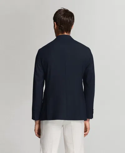 Mango Slim-fit Jacket With Pockets In Black