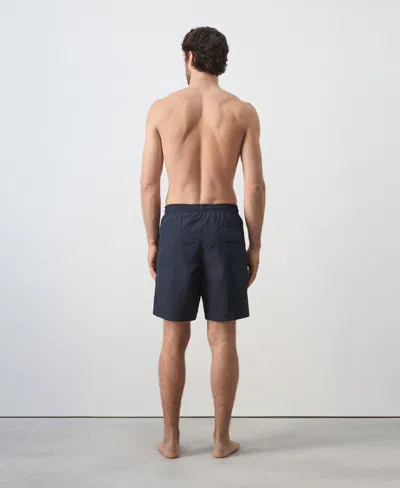 Mango Men's Basic Drawstring Swimsuit In Blue