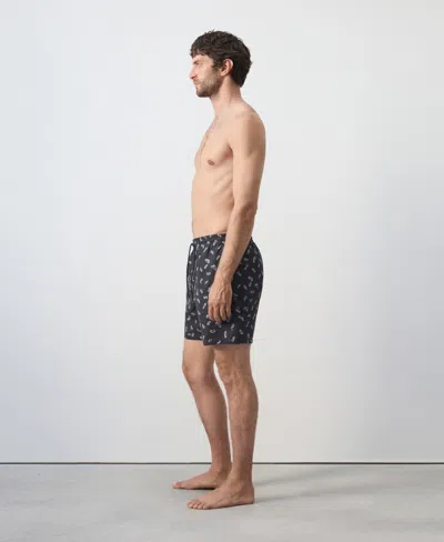 Mango Printed Swimsuit With Drawstring In Black