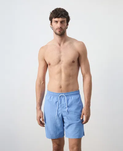 Mango Basic Drawstring Swimsuit In Blue