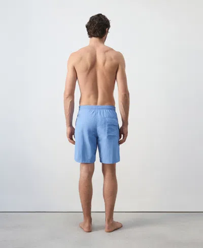 Mango Basic Drawstring Swimsuit In Blue