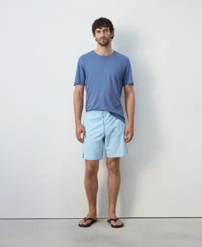 Mango Men's Basic Drawstring Swimsuit In Blue