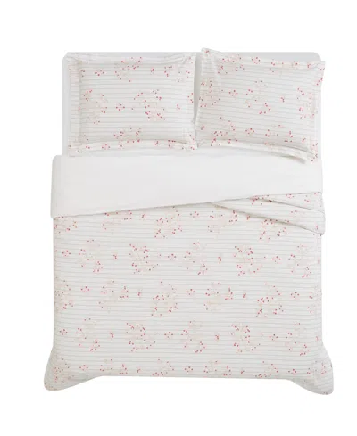 Cottage Classics Emma Floral 3-piece Comforter Set, King In Multi