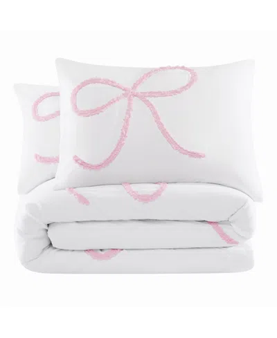 Truly Soft Textured Bow 3-piece Comforter Set, King In Multi