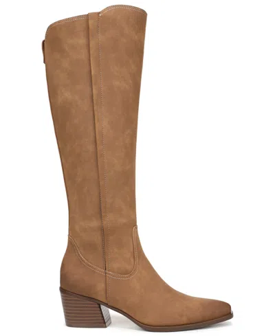 Naturalizer Golden Boot In Tan Faux Leather