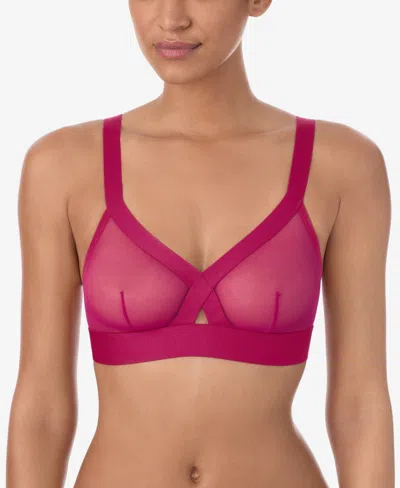 Dkny Mesh-panelled Bra In Pink