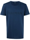 Balmain Logo Printed Cotton Jersey T-shirt, Blue