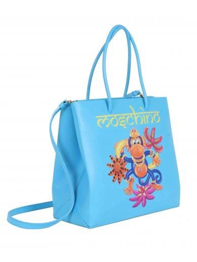 Shop Moschino Bags In Light Blue