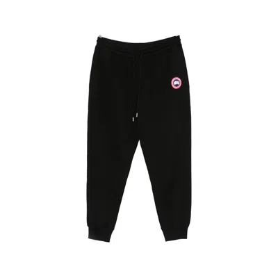 Canada Goose Logo-patch Drawstring Track Pants In Black