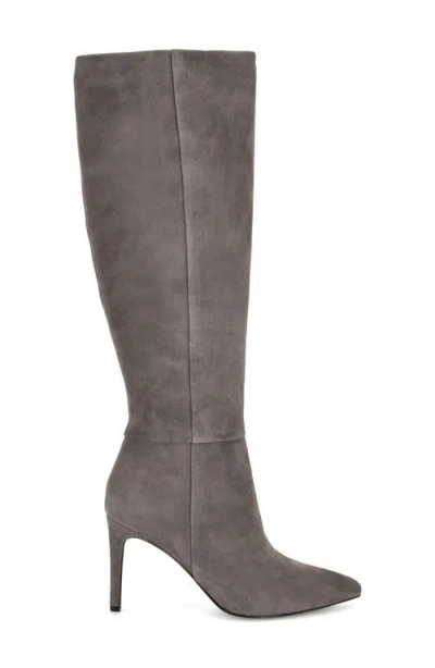 Nine West Gerty Pointed Toe Knee High Boot In Gray