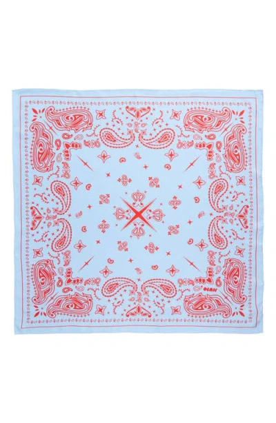 Lost Pattern Paisley Silk Bandana In Multi