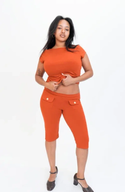 Oddli Button Capris In Multi