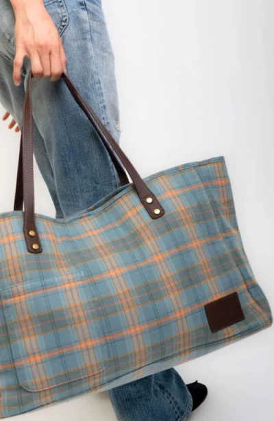 Oddli Large Plaid Bag In Multi