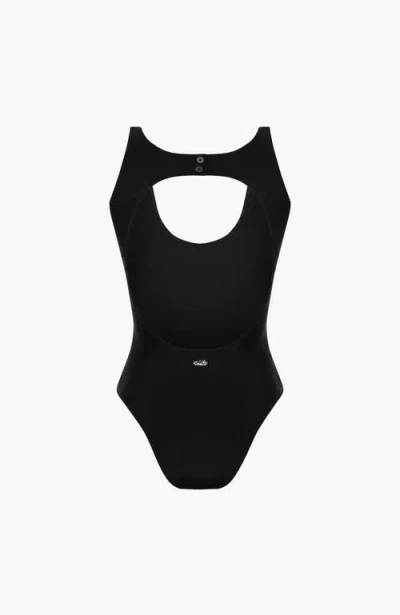 Oddli Button One Piece In Black
