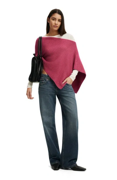 Cotton On Softest Luxe Poncho In Pink