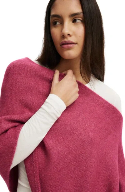 Cotton On Softest Luxe Poncho In Pink