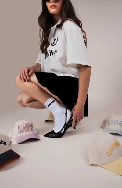 Bridemerch Bride Crew Socks In White