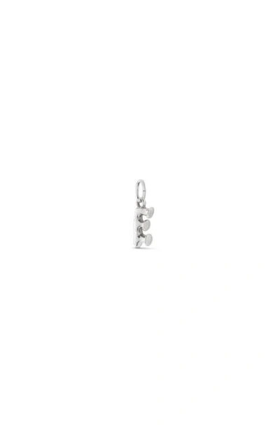 Unode50 Sterling Silver-plated Letter E Charm In Metallic