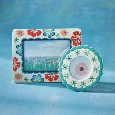 Tag Eclectic Fun Blue Multi Photo Frame 6x6 In Blue
