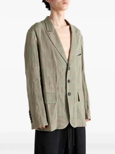 Ziggy Chen Notched-lapels Single-breasted Blazer In Black