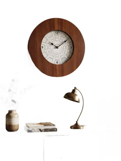 Domeniconi Mogan Circle-pattern Wall Clock In Blue