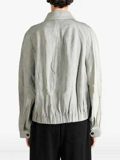 Ziggy Chen Panelled-design Button-pocket Jacket In Gray