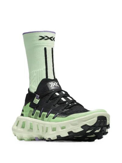 X-bionic High-performance White And Black Sneakers With Speedframe Pro Construction In Multi