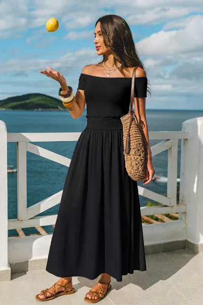 Cupshe Boundless Black Maxi Dress In Black