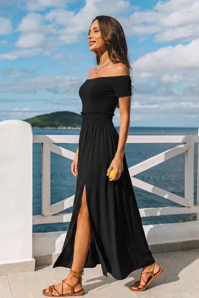 Cupshe Boundless Black Maxi Dress In Black