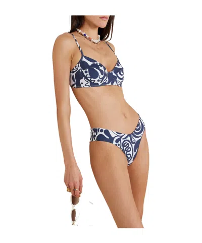 Mara Hoffman Printed Bikini Briefs In Blue