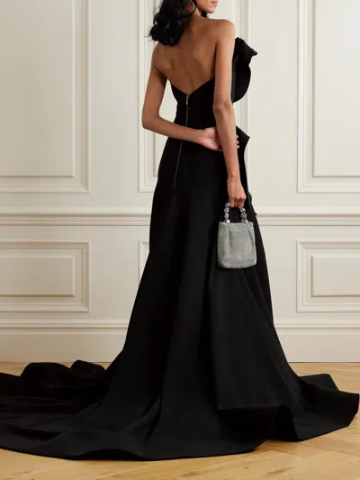 Maticevski Black Strapless Evening Gown In Black